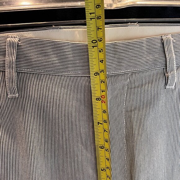 J. Crew Bedford Chino Pants 34x32 Blue White Stripe Flat Front Seersucker Summer - Picture 4 of 8